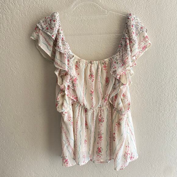 Torrid Ruffle Cinched Blouse women’s size 1X (14-16) - Picture 4 of 8